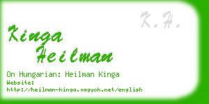 kinga heilman business card